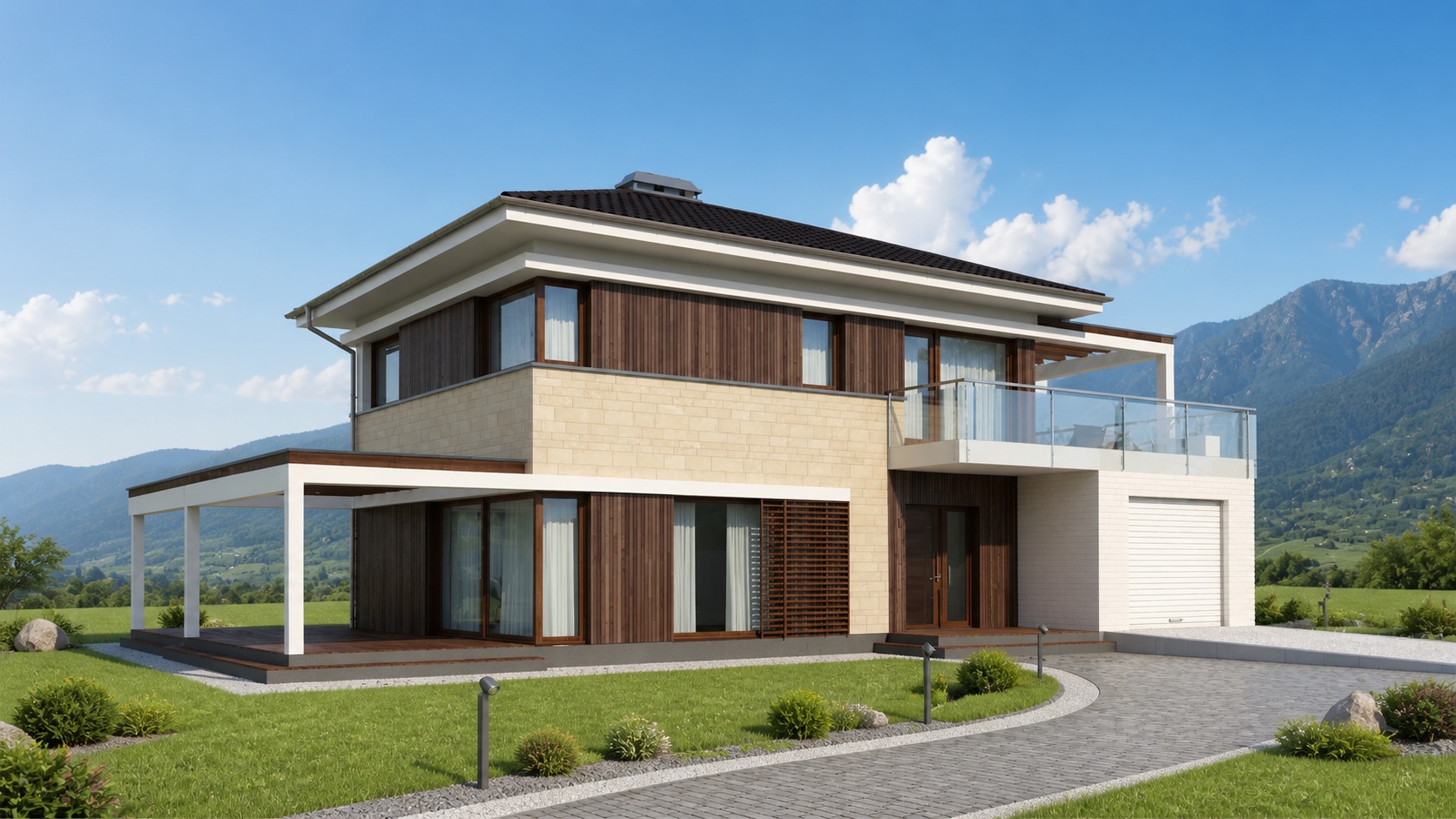 Главный ракурс проекта Верхняя терраса